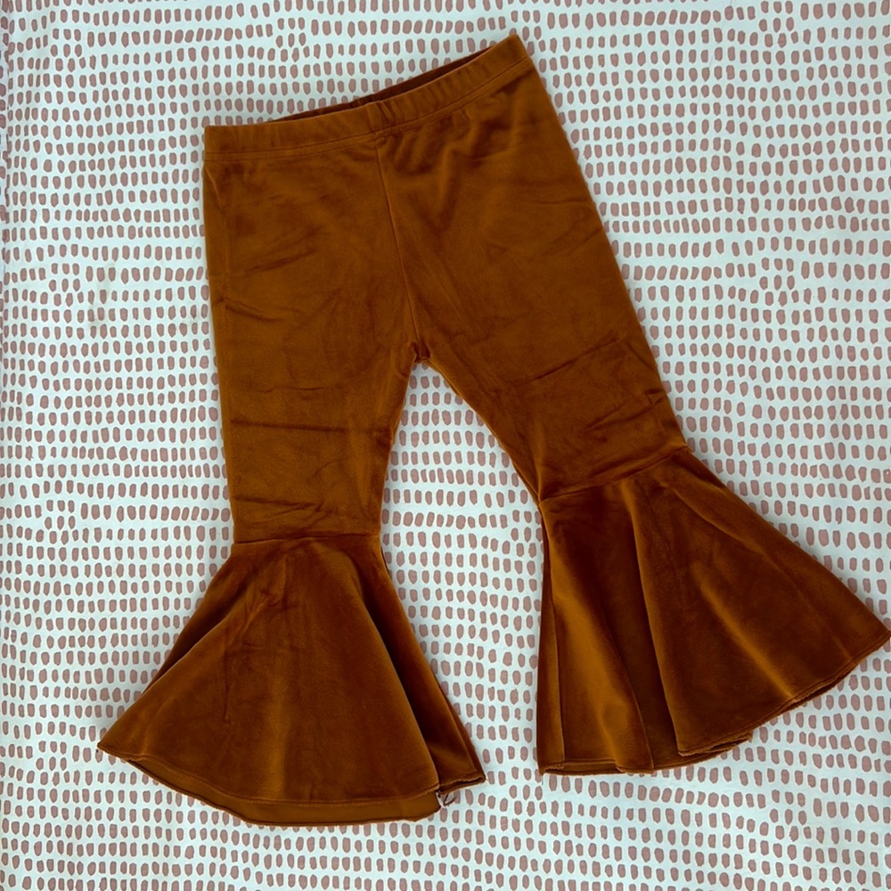 Velvet Bell Bottoms - Rust